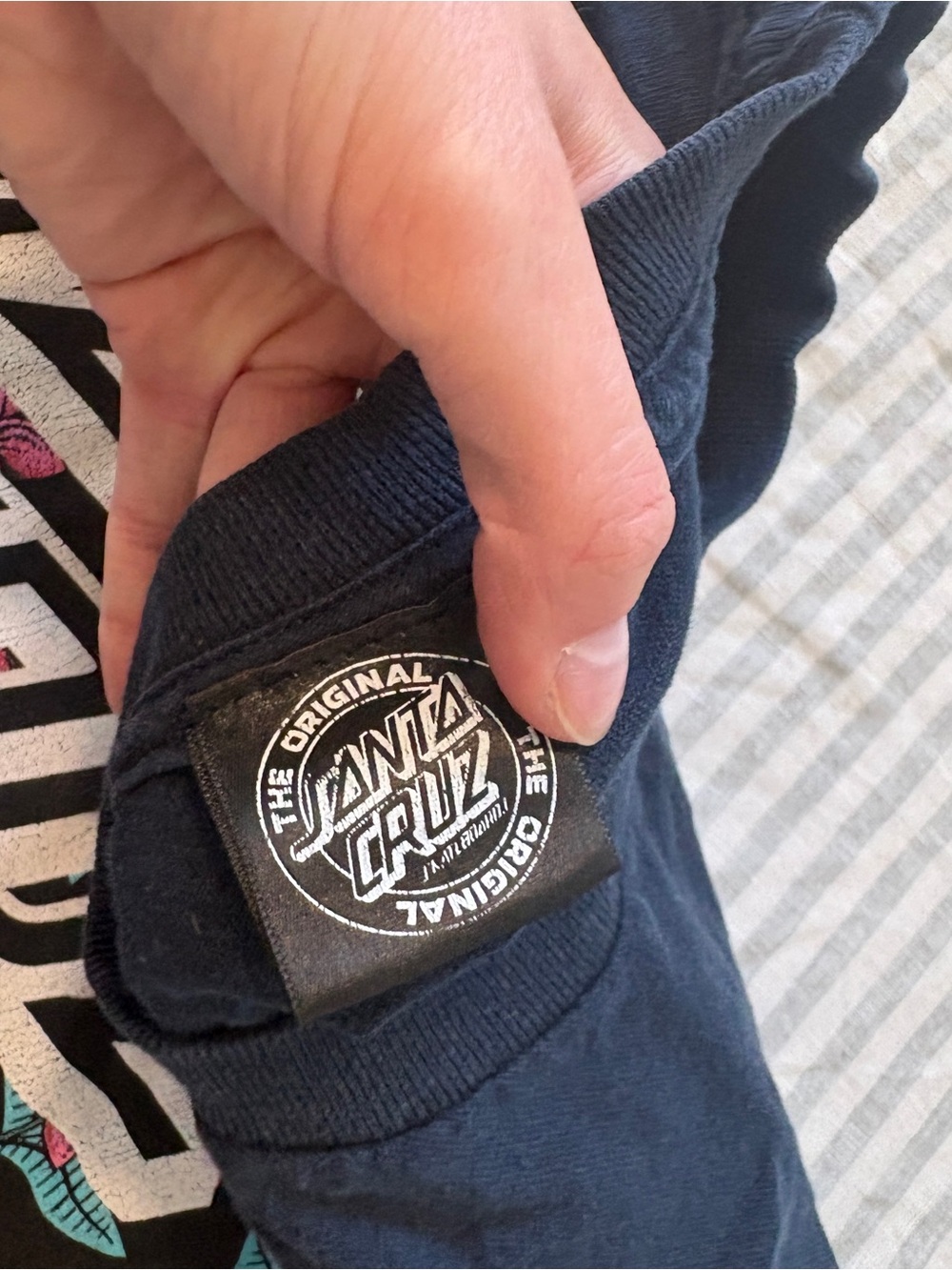 Santa Cruz Skateboards Navy Short Sleeve Logo Tee - Picture 3 of 5